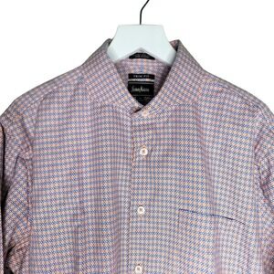 Neiman Marcus Dress Shirt 16 34/35 Long Sleeve‎ Spread Collar Button Up Trim Fit